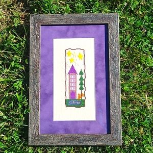 Vintage updated cross-stitch picture